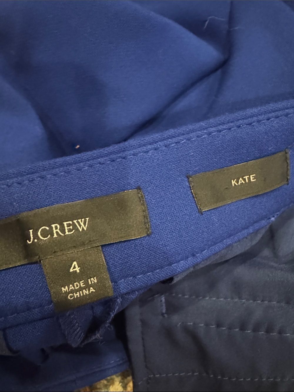 J.Crew Women Kate Royal Blue Straight Leg Stretch Pants 4 - Picture 9 of 10